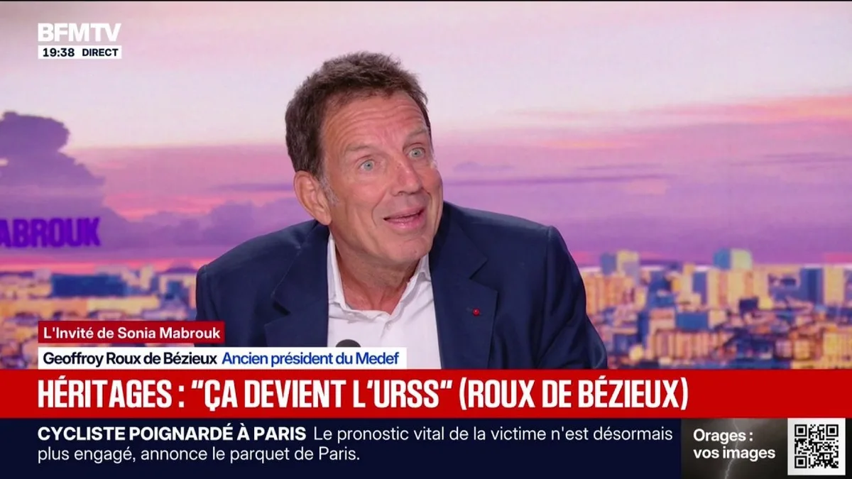 "On peut annuler la dette, mais le lendemain c'est une crise financière majeure", assure Geoffroy Roux de Bézieux, ancien président du Medef
