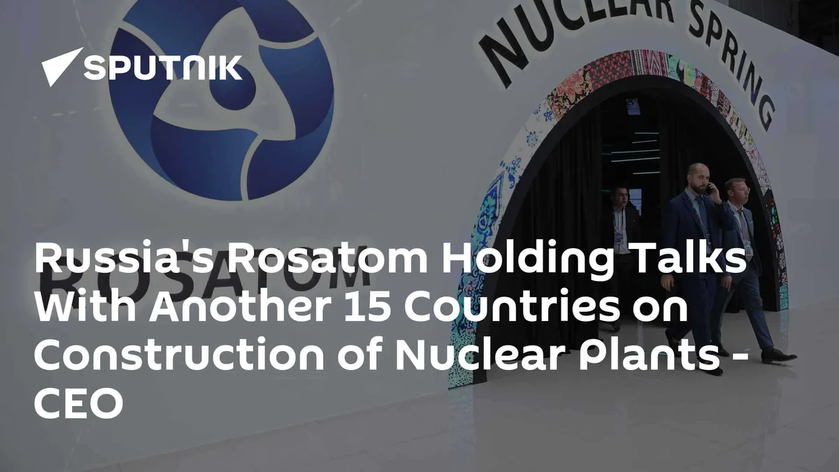 Russia's Rosatom Holding Talks With Another 15 Countries on Construction of Nuclear Plants - CEO