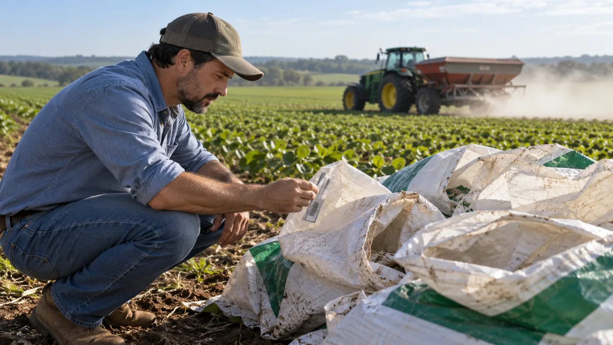 Agricultor aplica fertilizante em 25 hectares e, ao conferir a documentação, percebe que recebeu um produto diferente do especificado
