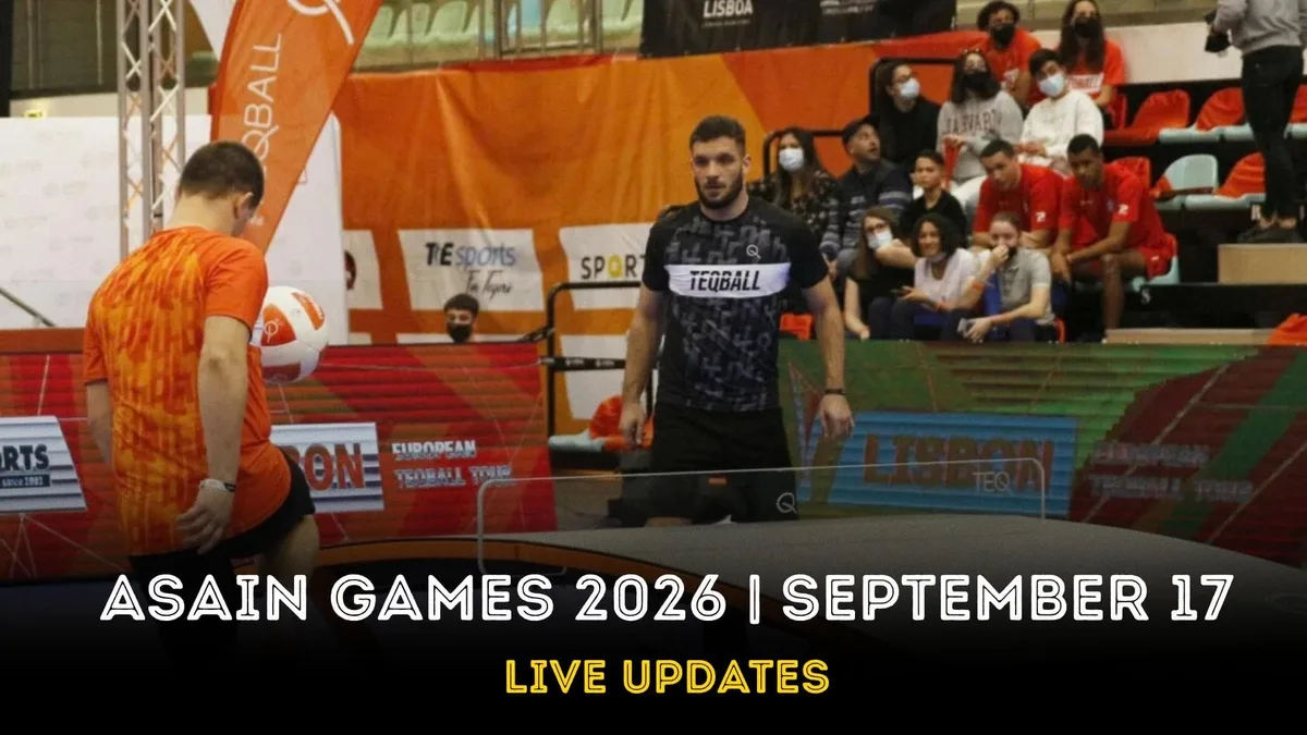 Asian Games 2026 LIVE UPDATES: India's Teqball event starts at 12:30 pm; PAK vs THA cricket underway