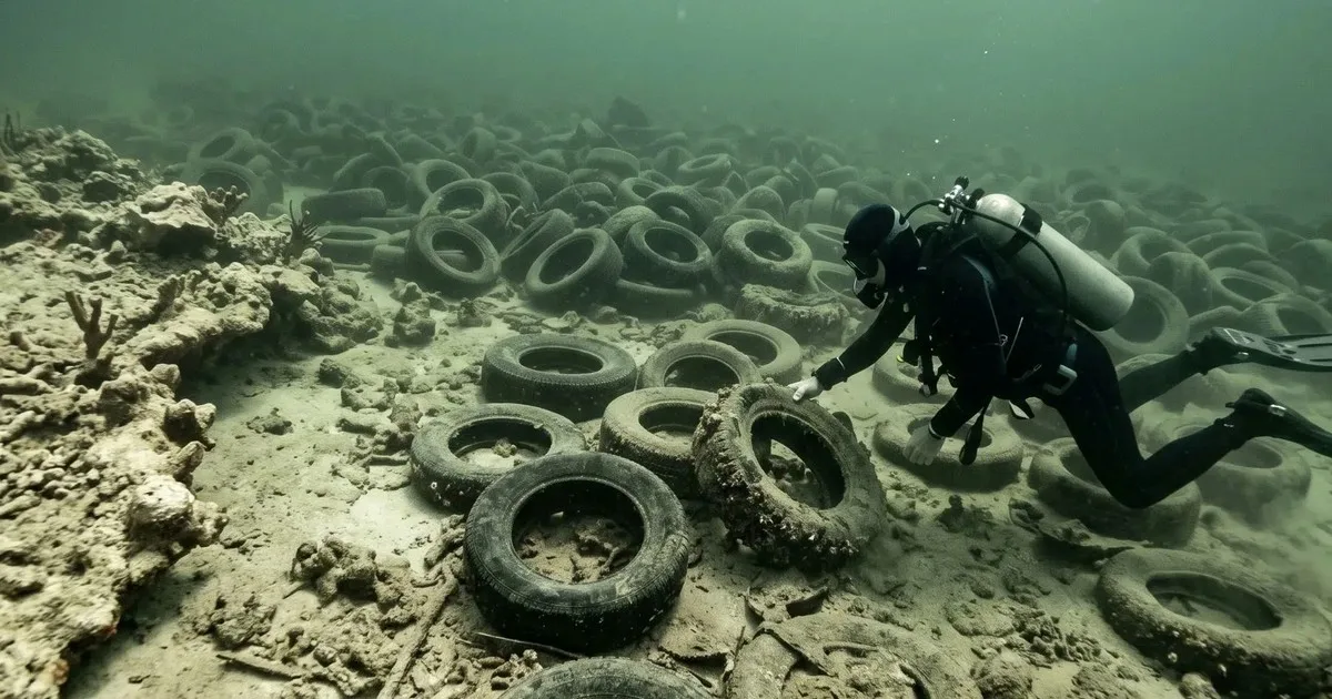 En 1994, investigadores de California y Arizona convirtieron neumáticos desechados en arrecifes submarinos y encontraron 20 veces más peces en los canales de hormigón