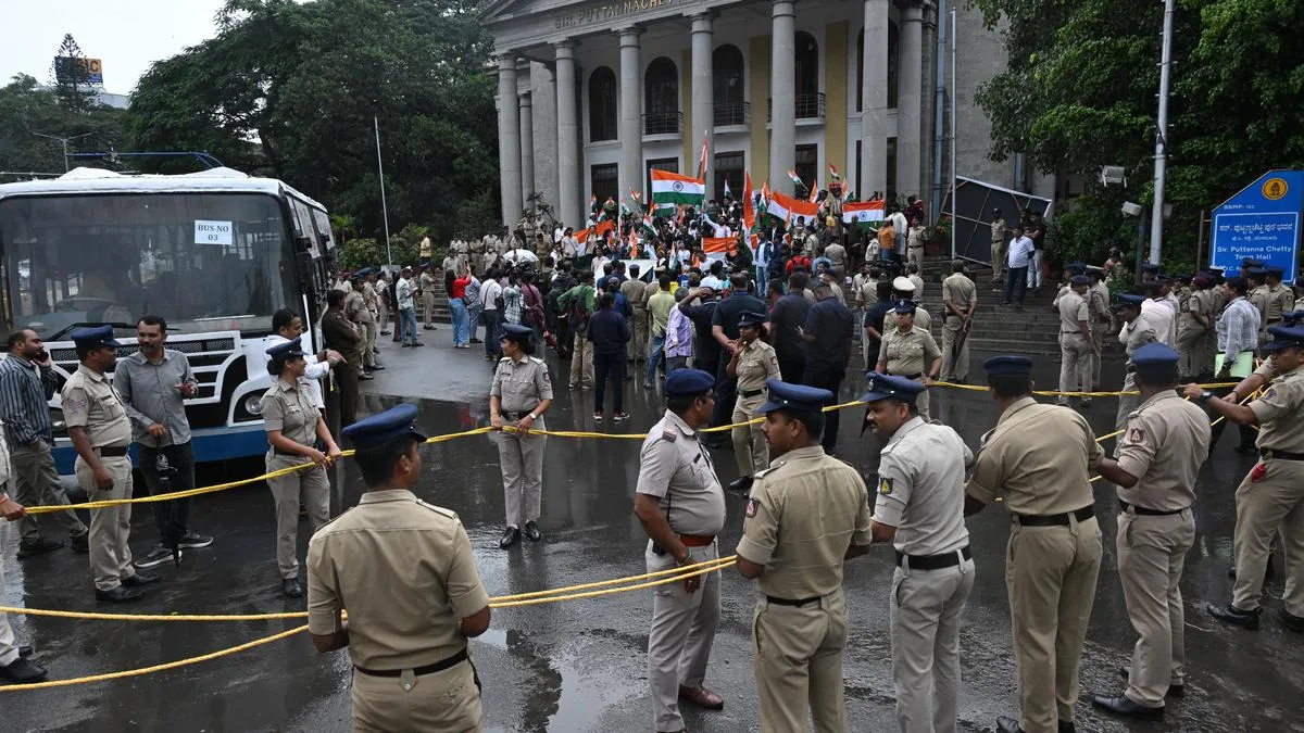 50 AISA members, activists detained during protest against SIR at Town Hall