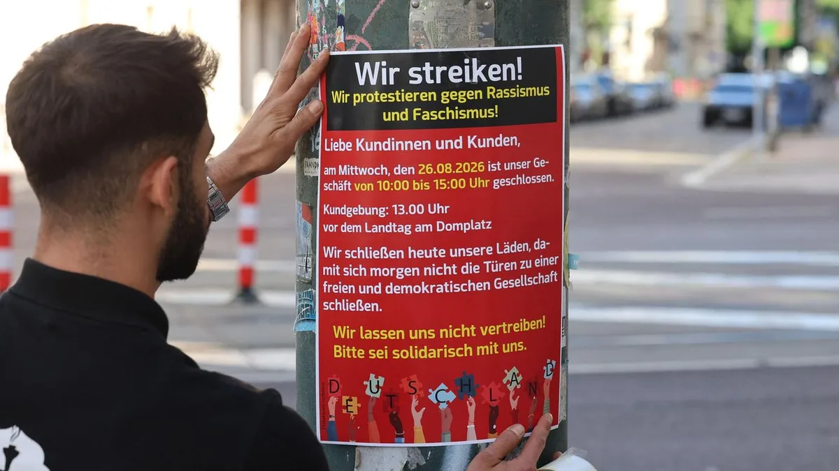 „Migra-Streik“ gegen die AfD: Migranten in Magdeburg schließen vor Landtagswahl ihre Läden