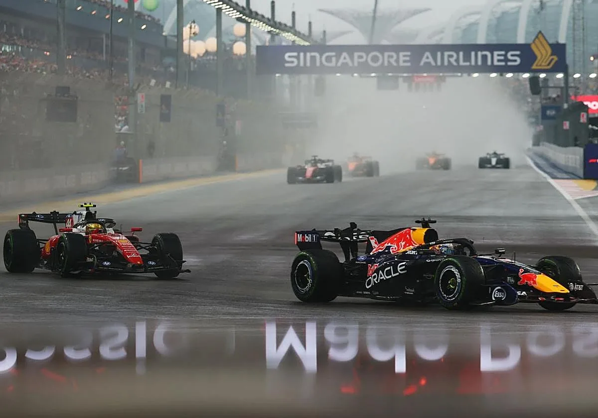 Verstappen se lleva una caótica sprint de Singapur con nueve abandonos