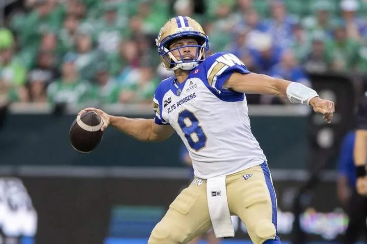 Zach Collaros hopes Winnipeg Blue Bombers bounce back against Roughriders