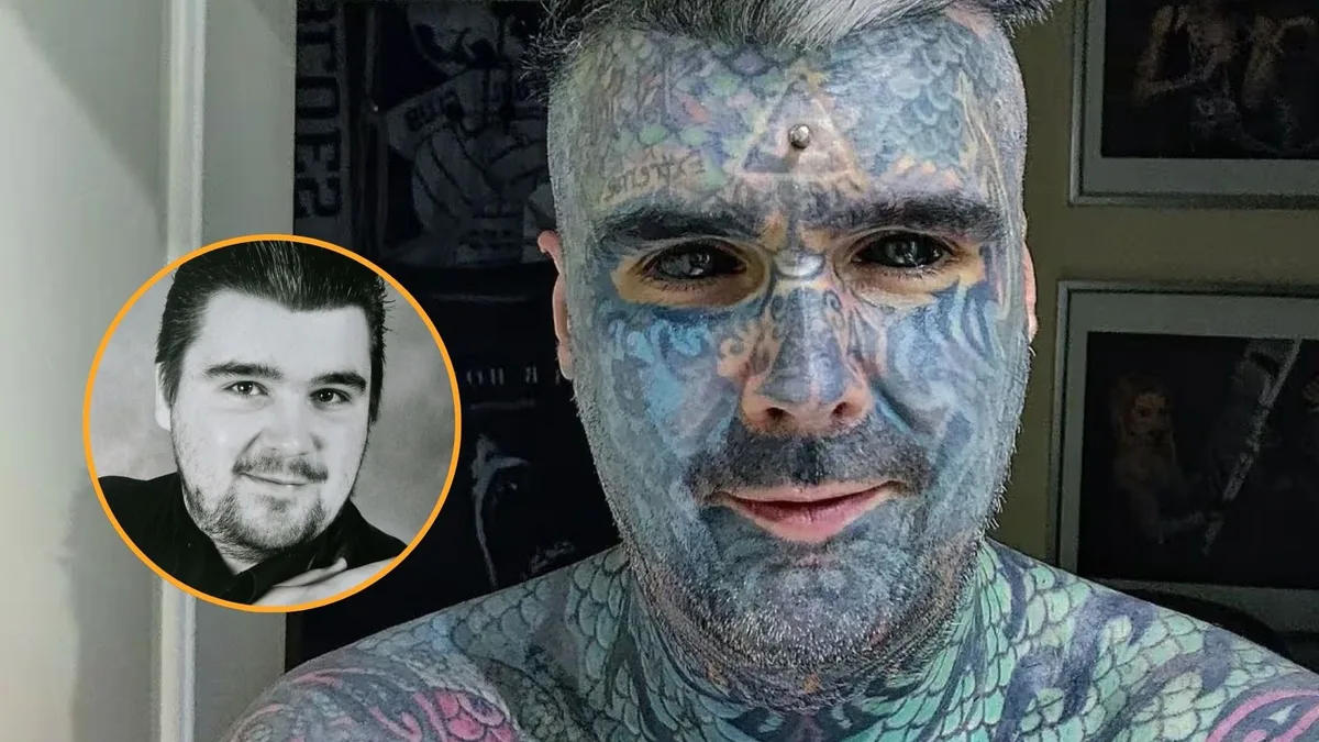 Tiene los ojos tatuados de negro y quedó ciego de repente: el susto que alarmó al hombre más tatuado de Reino Unido
