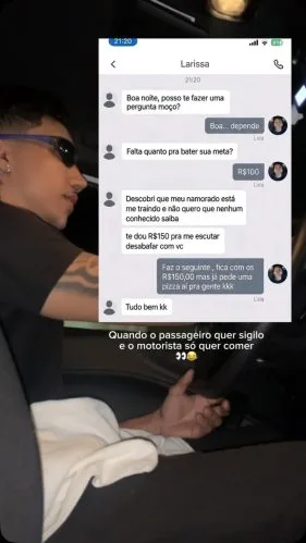 Motorista de aplicativo recebe proposta inusitada de passageira, e desfecho de corrida em GO surpreende Motorista de aplicativo recebe proposta inusitada de passageira, e desfecho de corrida em GO surpreende