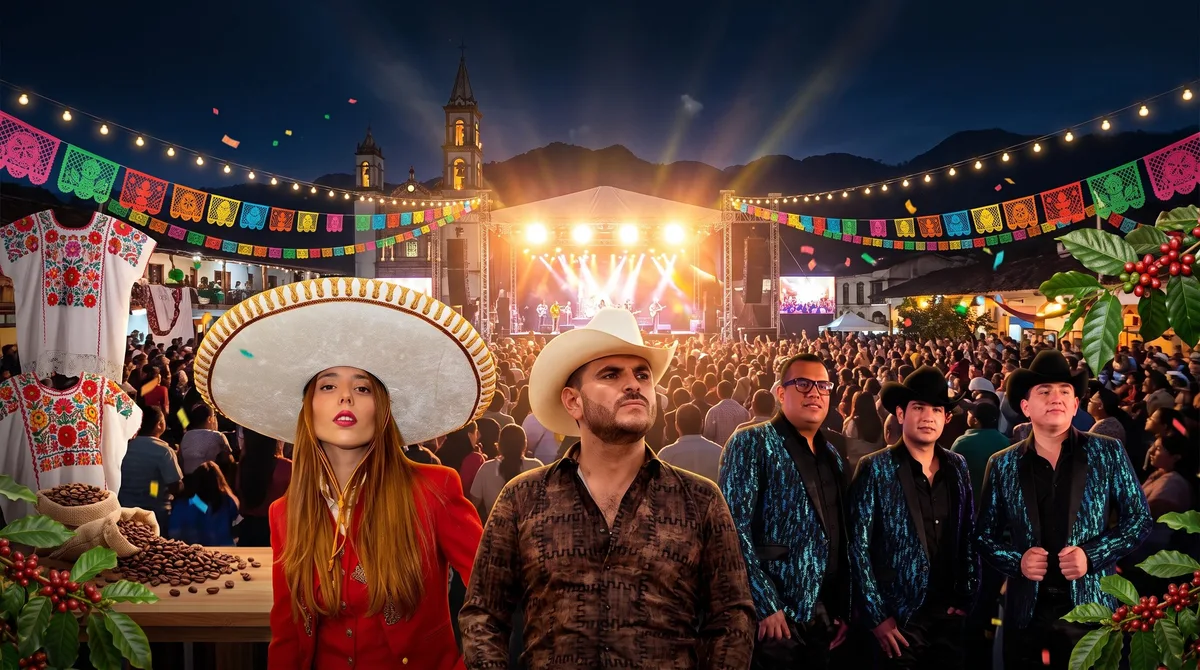Majo Aguilar, El Komander y Los Plebes del Rancho encabezan la Feria del Huipil y Café 2026 en Cuetzalan: fechas y cartelera completa