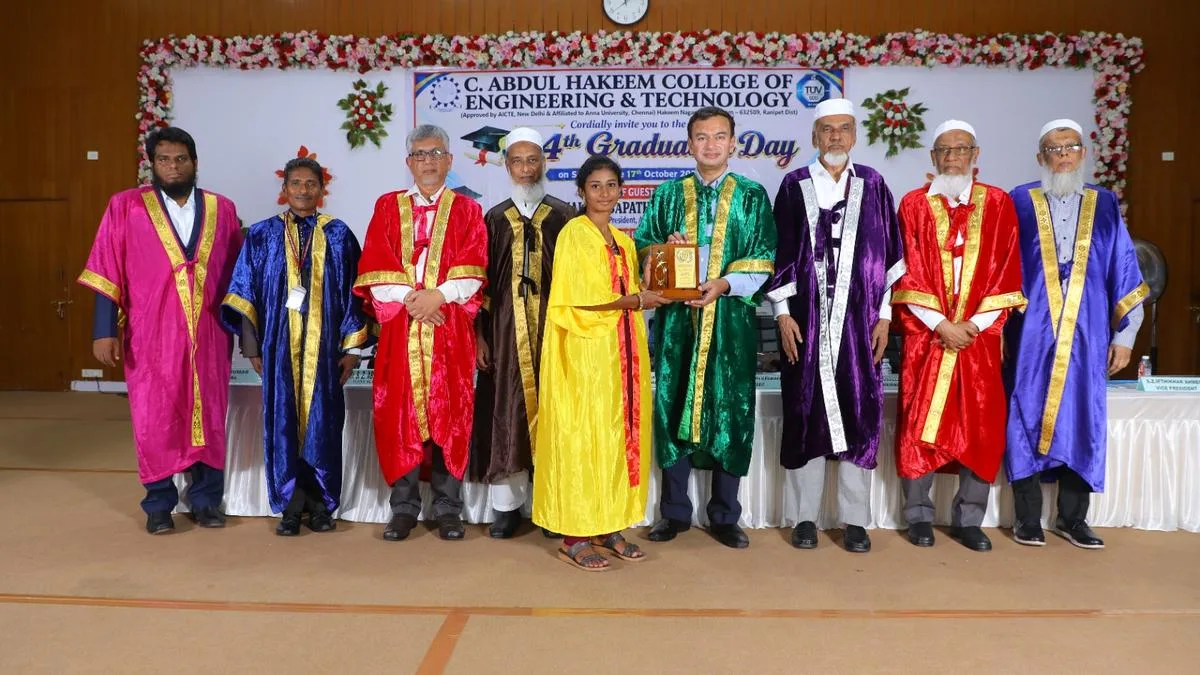 Graduation day held at engineering college in Ranipet