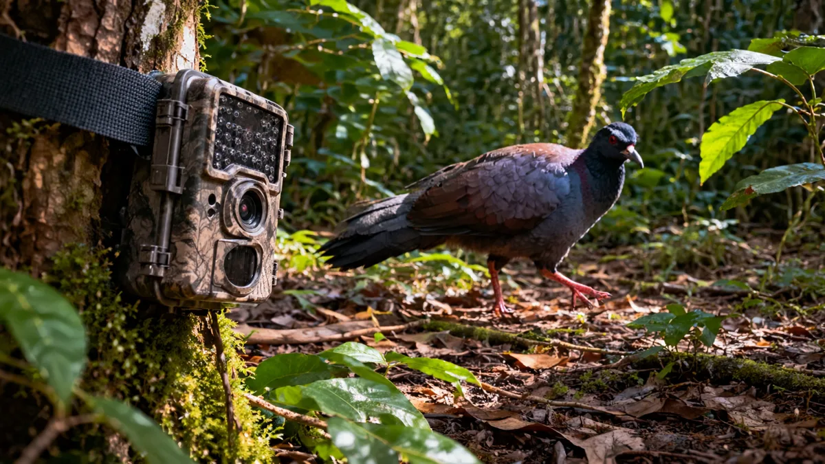 Depois de 140 anos sem registro científico, uma ave terrestre aparece em câmeras instaladas numa ilha coberta por floresta