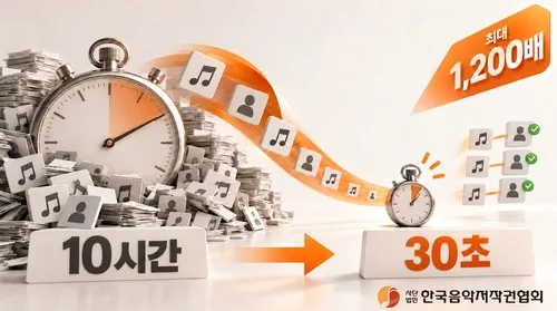 음저협, 저작권료 분배 시스템 개선…"최대 1천200배 빨라져"