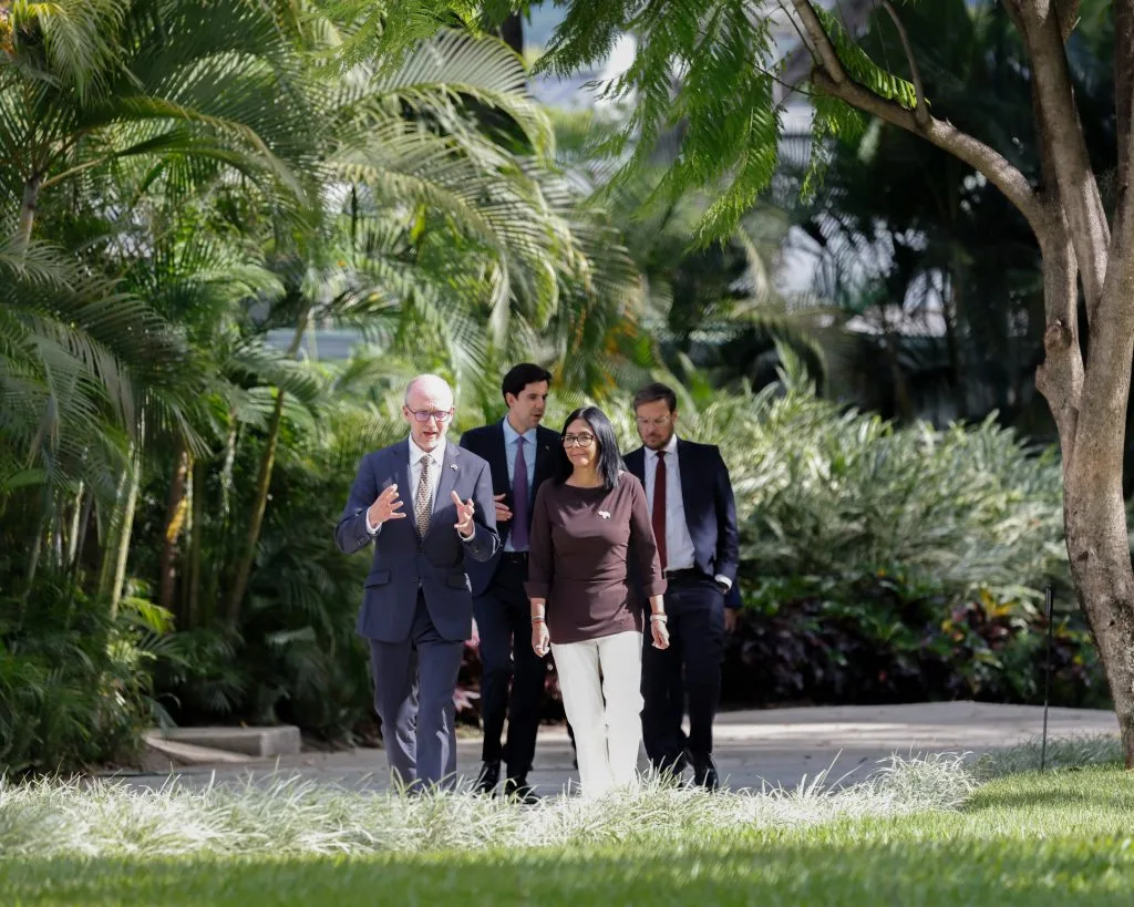 Delcy Rodríguez se reunió con el encargado de Negocios de Reino Unido (VIDEO)