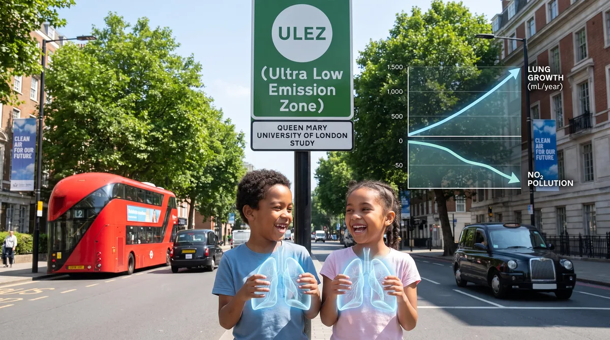 Menos tráfico, pulmones más desarrollados: la zona de emisiones ultrabajas de Londres impulsó el crecimiento en los niños