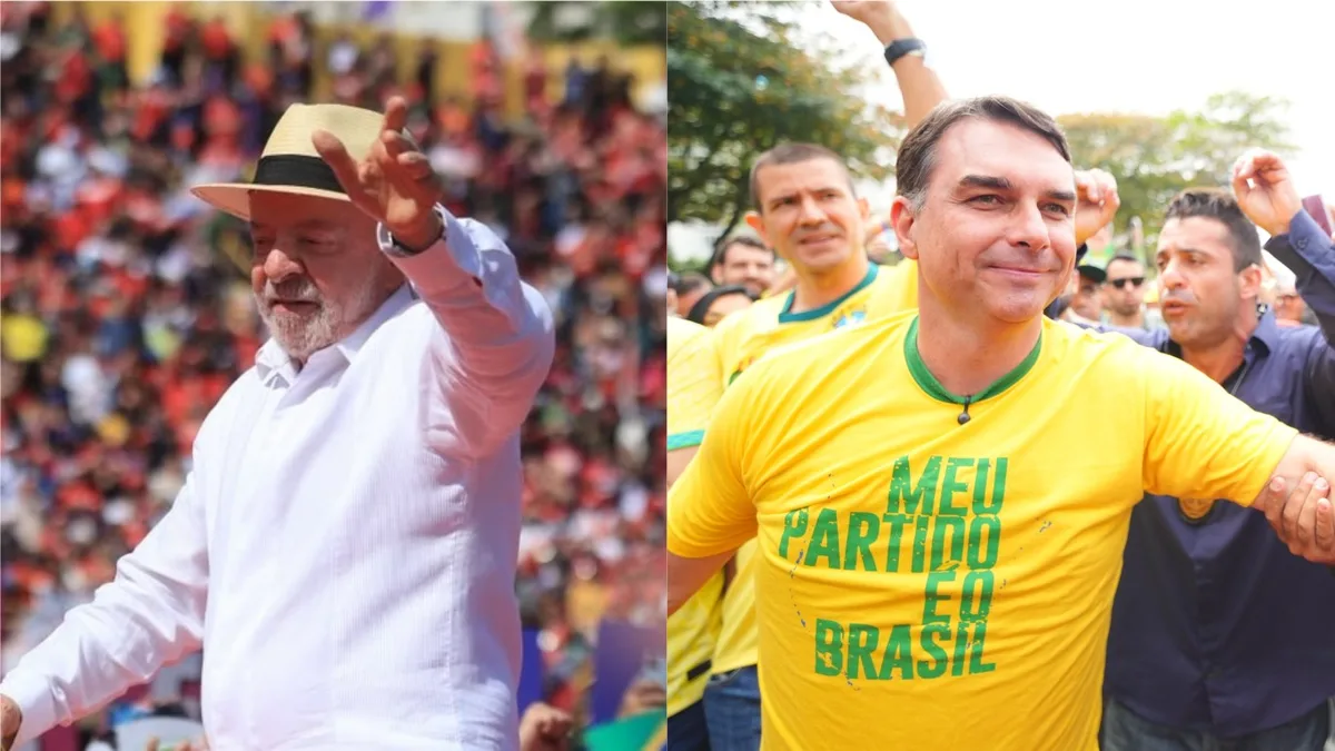 As estimativas de público dos atos iniciais de campanha de Lula e de Flávio Bolsonaro