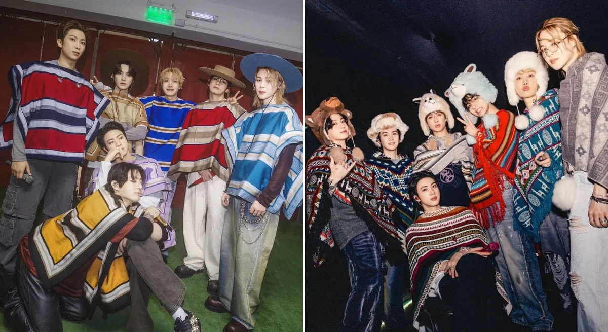 Perú fue primero: BTS repitió el plato y lució ponchos chilenos en su último concierto en Santiago