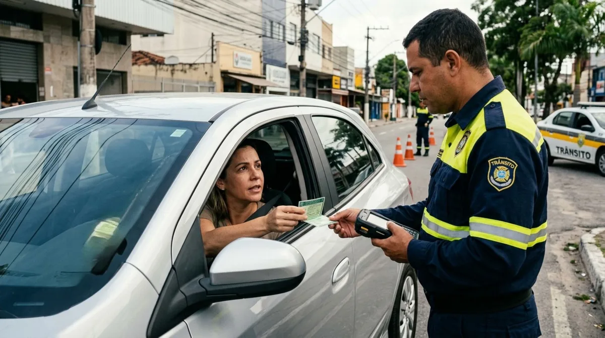 Mulher renova a CNH, continua carregando a carteira antiga no porta-luvas e, ao ser parada em uma blitz, descobre como o agente verifica qual documento está válido