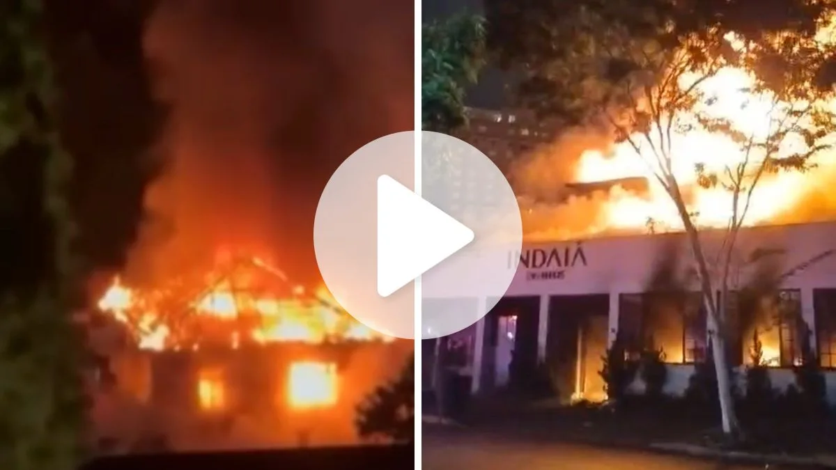 Após incêndio de grandes proporções acabar com festa de casamento, fogo volta a surgir no Indaiá Eventos em Joinville; entenda