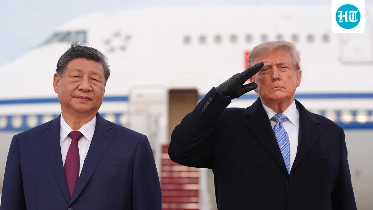 Trump slammed for ‘wincing’ during flypast video with China's Xi: ‘Embarrassment on world stage’