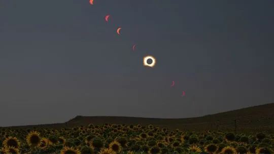 La NASA difundió impresionantes registros del eclipse solar de agosto capturados desde la Tierra, el aire y el espacio