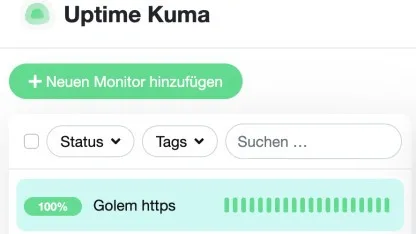 (g+) Monitoring: Server und Dienste überwachen mit Uptime Kuma