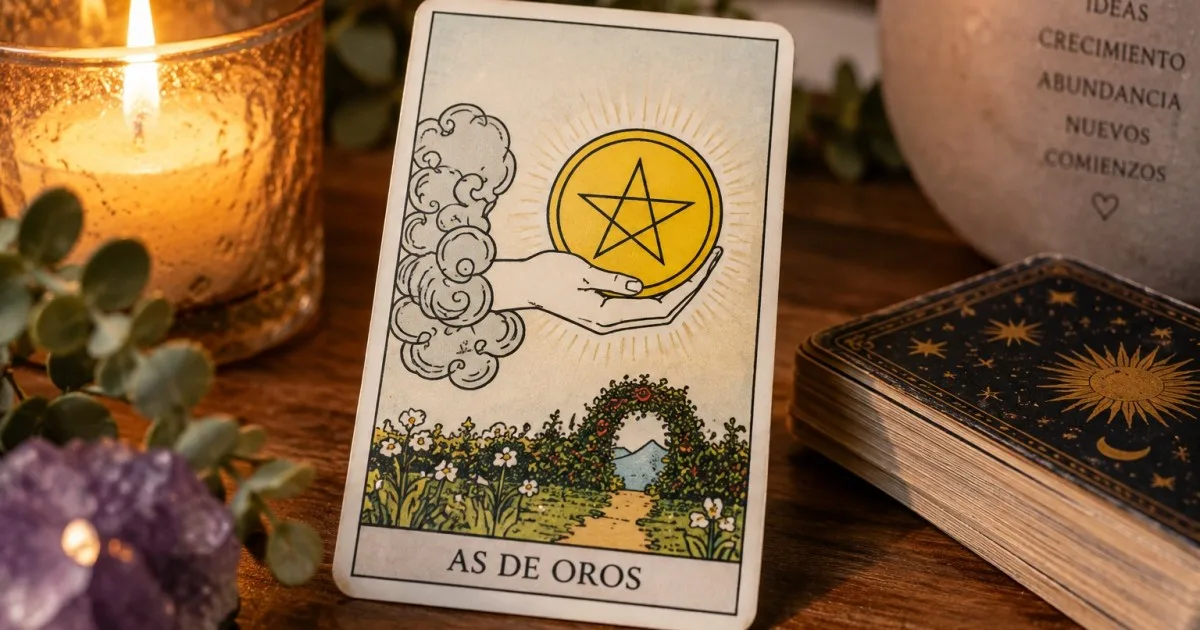 La carta del tarot que anuncia cambios económicos: qué significa el As de Oros cuando aparece en una tirada