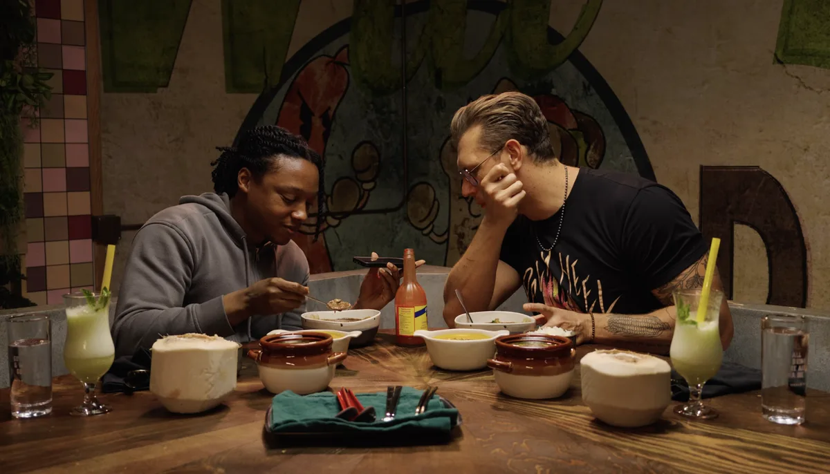 Josh Johnson calls his mom during his Last Meal on Mythical Kitchen