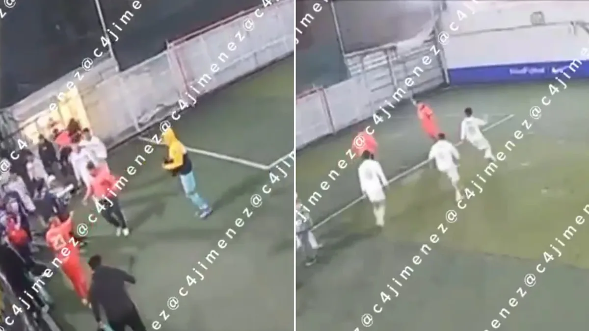 Riña en partido de futbol en Iztapalapa termina con disparos al aire y un detenido; todo queda grabado en video