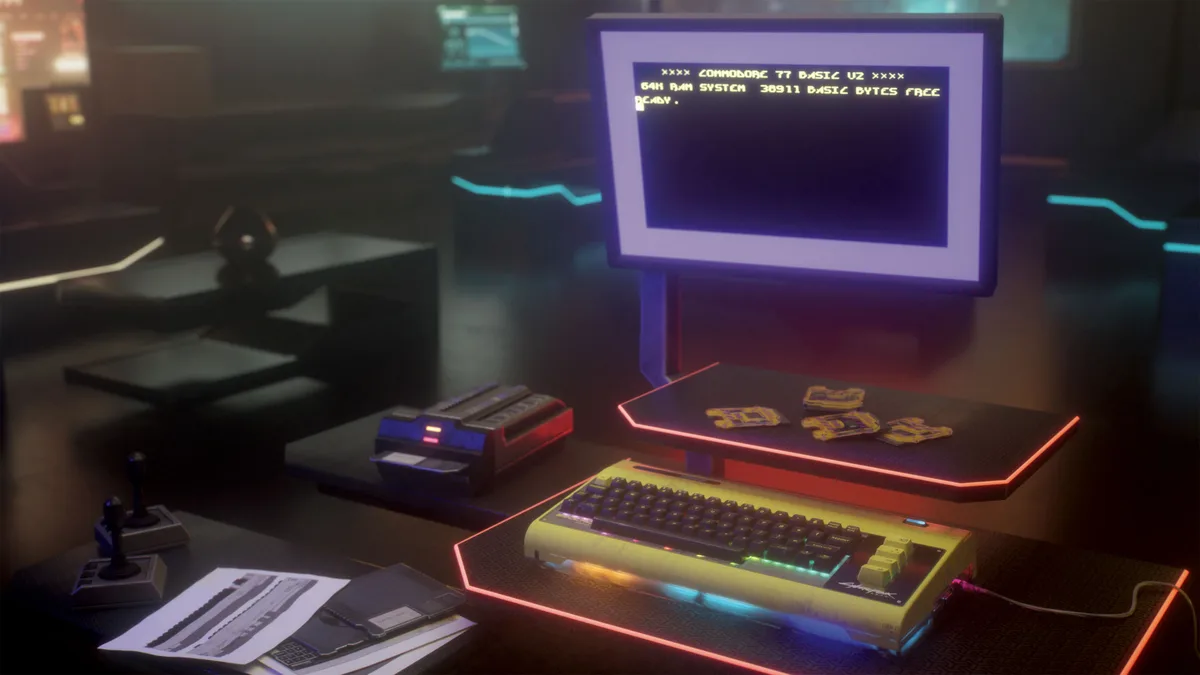 Commodore recupera computador clássico com visual inspirado em Cyberpunk 2077