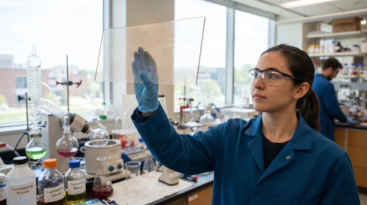 Cientistas removem a cor da madeira e criam uma chapa ultrarresistente que substitui o vidro nas janelas e isola o calor de forma quase perfeita