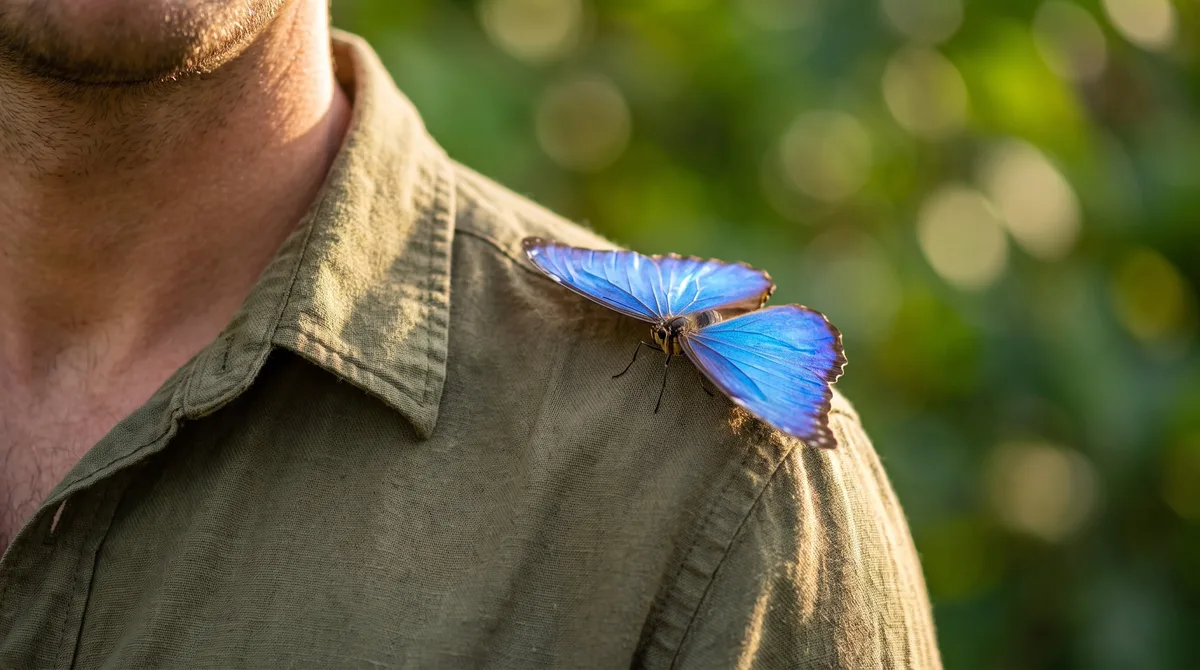 Qué significa que una mariposa se pare en tu hombro