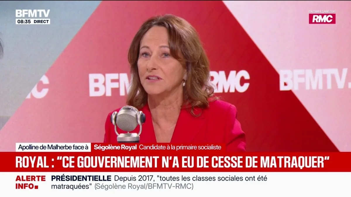 Croissance: “Ils ont tout cassé par incompétence (...) donc il va falloir remonter la pente”, réagit Ségolène Royal, candidate à la primaire socialiste, aux politiques menées par le gouvernement