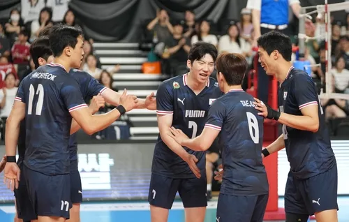 임동혁·허수봉 앞세운 한국 남자배구, 바레인에 3-1 승리