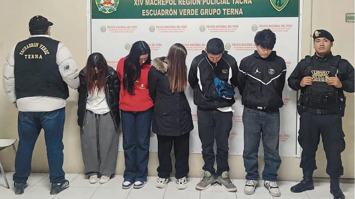Cinco detenidos en vivienda de Tacna donde hallaron ketamina, balanza y utensilios con restos de sustancia blanca: tienen de 18 a 23 años