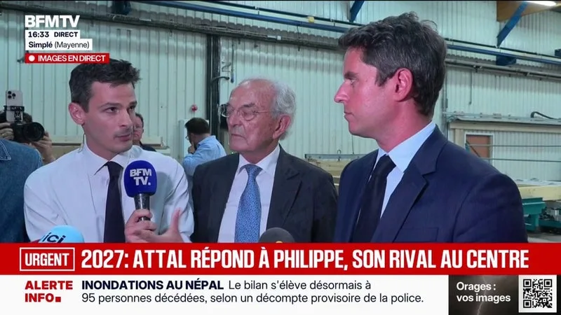 "Évidemment qu'il faudra un rassemblement": Gabriel Attal, candidat à l'élection présidentielle, estime que "face aux extrêmes, il n'y a plus de favori"