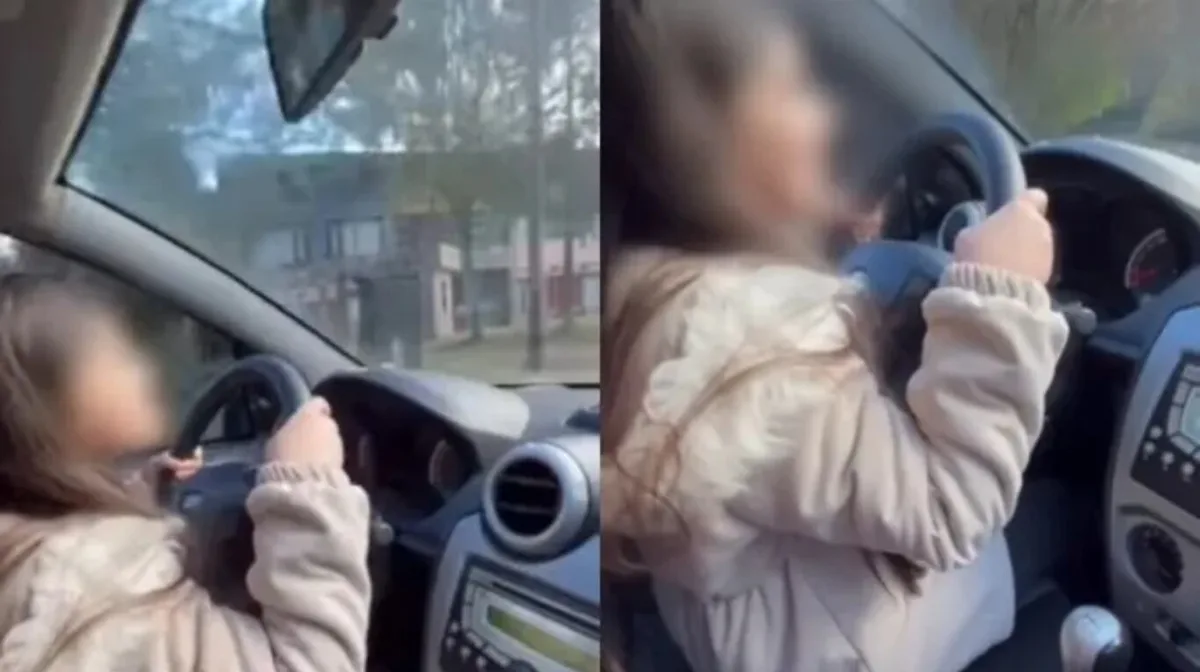 Un hombre grabó a su hija de nueve años manejando un auto en Chubut y publicó el video en las redes: “Qué grande la piloto”