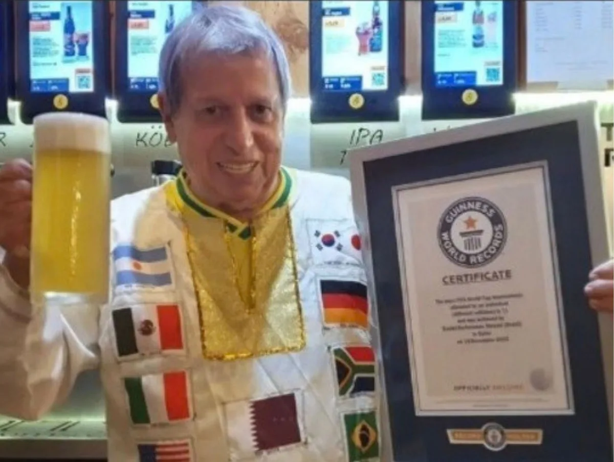 Brasileiro amplia marca no Livro dos Recordes após assistir à sua 12ª Copa do Mundo
