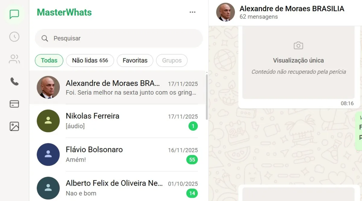 Crusoé: MasterWhats, com mensagens do caso Master, volta ao ar