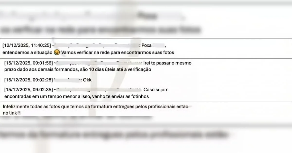 Proibida de tirar fotos, formanda ganha mais de R$ 10 mil após empresas perderem registros da festa em SC