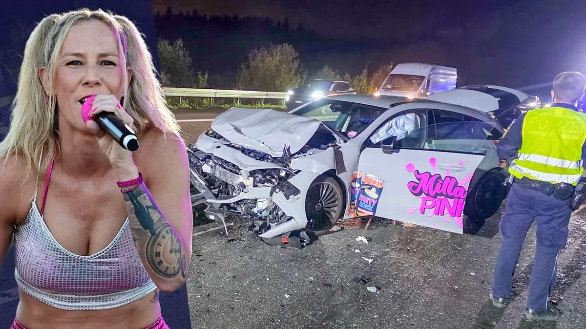 Mit ihrem Mercedes - Ballermann-Sängerin auf Autobahn verunglückt