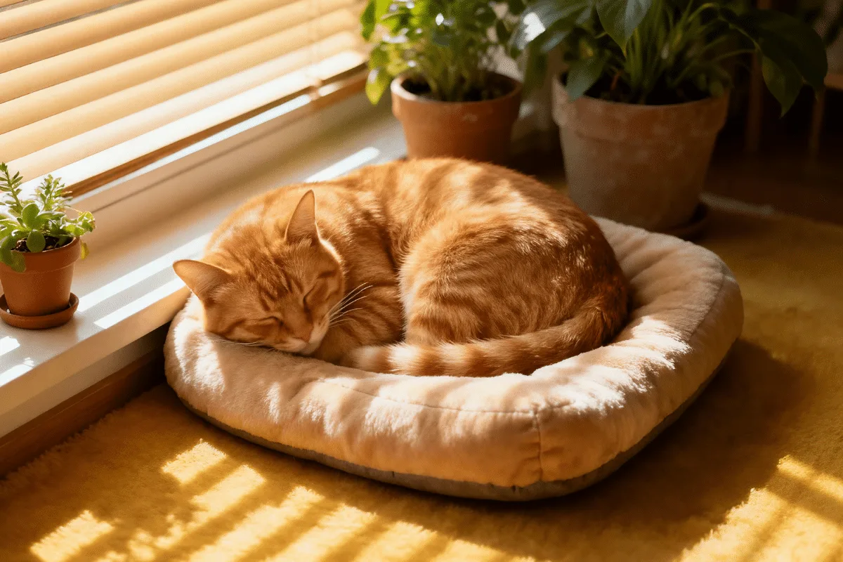 Seu gato dorme enrolado ou de barriga para cima? Veja o que cada posição pode revelar