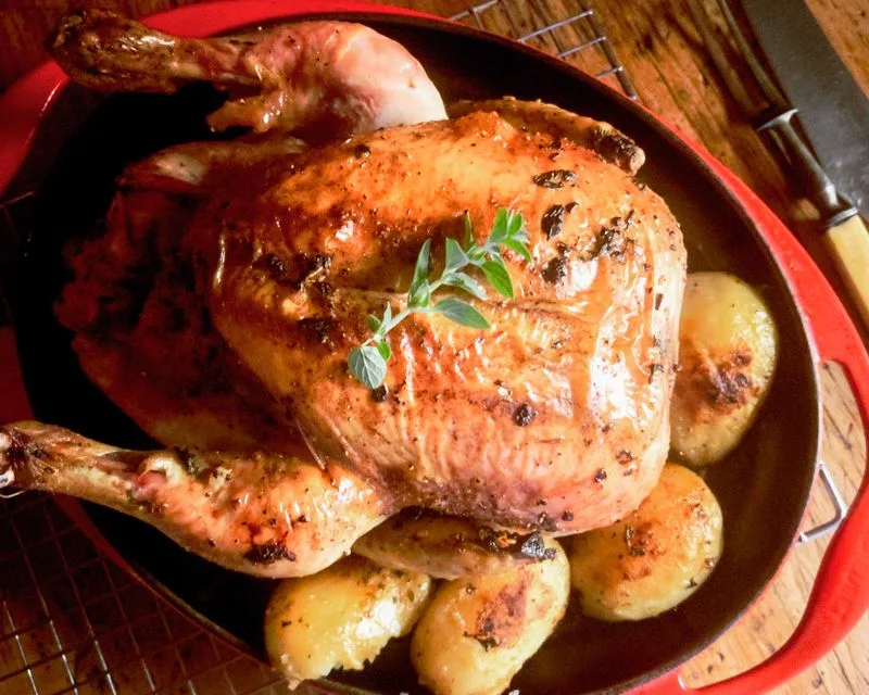 WHAT’S COOKING: Lemony Greek roast chicken and potatoes