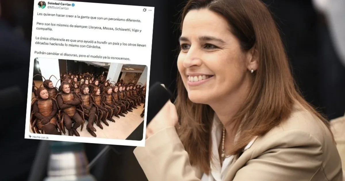 Una exdiputada y actual funcionaria de Milei disfrazó con inteligencia artificial a Massa y otros dirigentes del PJ como cucarachas: la tildaron de nazi