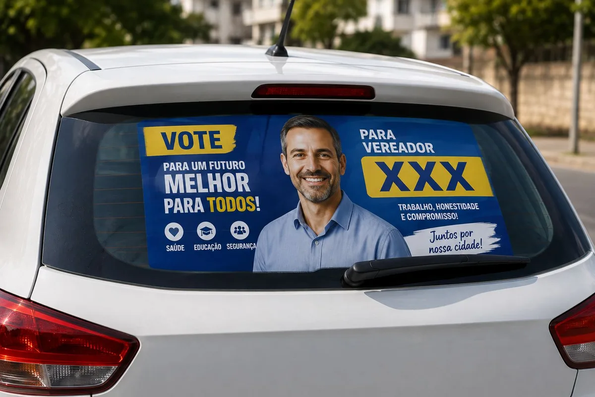 Adesivo eleitoral pode levar à perda da cobertura de seguro do carro; entenda