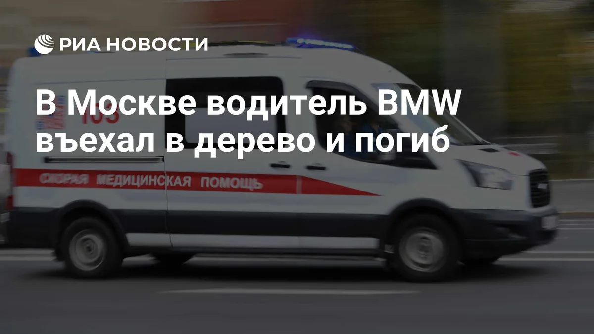 В Москве водитель BMW въехал в дерево и погиб