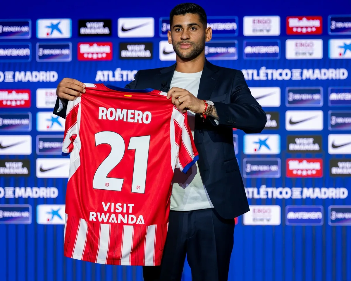 Cuti Romero fue presentado en Atlético de Madrid y dijo que a Julián Alvarez lo ve “con ganas”
