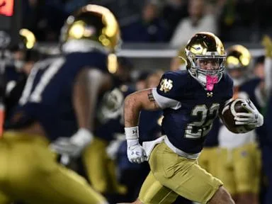 RB Aneyas Williams ready to make long-awaited 1st college start as No. 4 Notre Dame faces Wisconsin