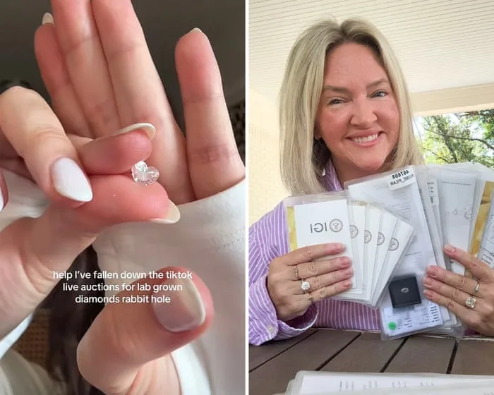 Diamonds for sale: lab-grown gem auctions are all over TikTok right now, but some aren’t happy about it