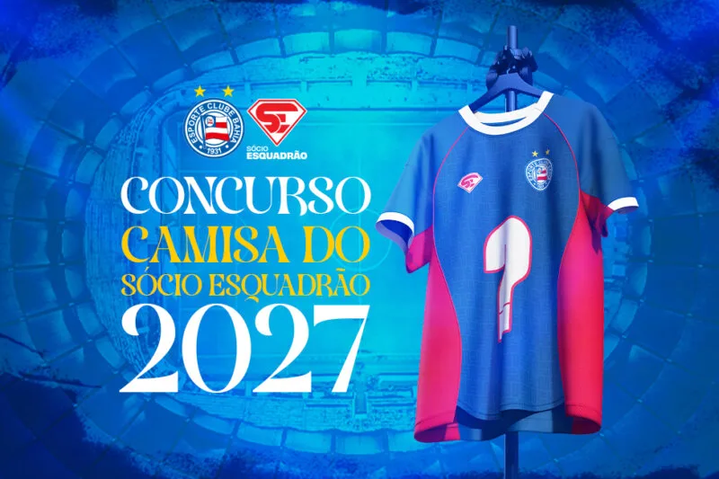 Bahia abre concurso para torcedores criarem camisa de 2027