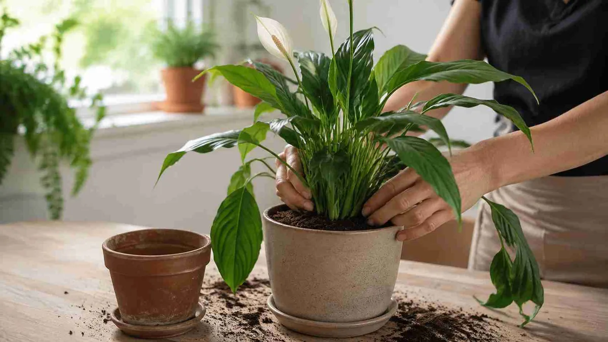 Replantando o lírio-da-paz: quando trocar de vaso e como evitar que as folhas murchem depois do transplante