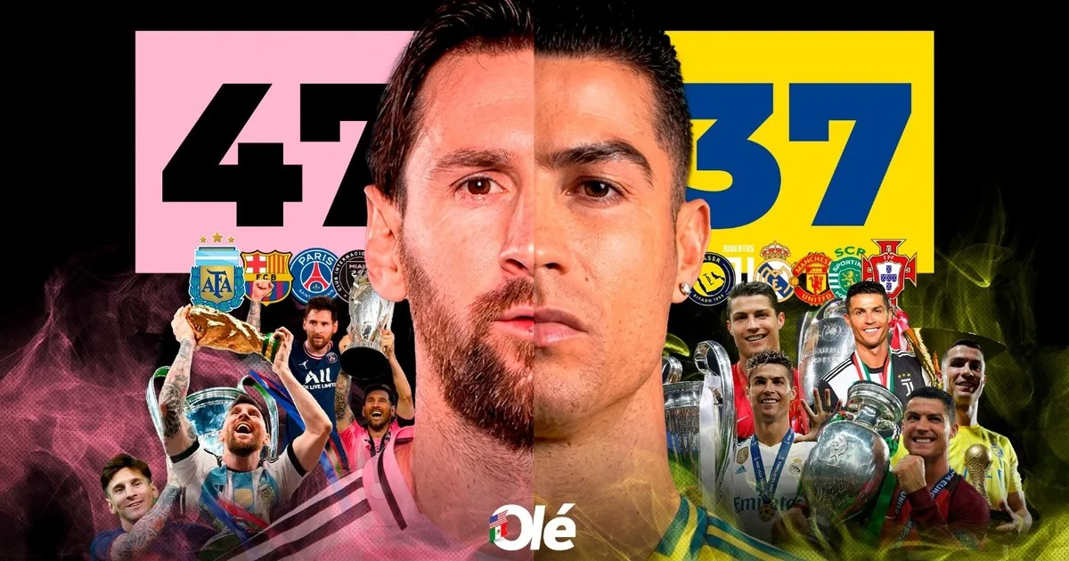 La carrera por quién tiene más títulos: Lionel Messi vs. Cristiano Ronaldo